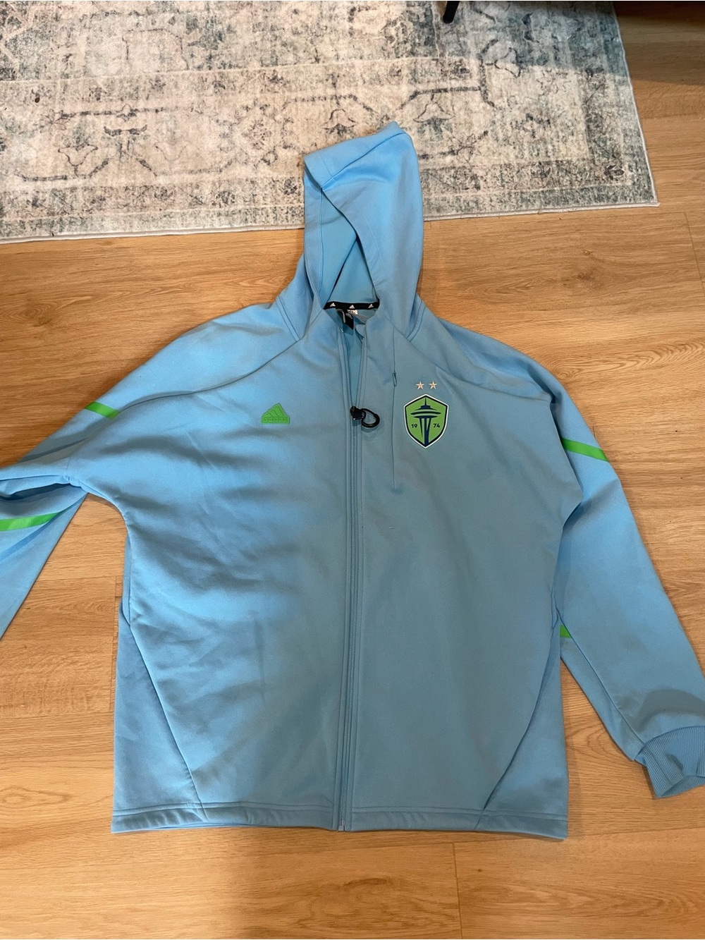 Seattle Sounders  Light Blue Full-Zip Hoodie Jacket